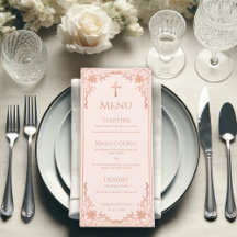 Girl Taufe Rosa Rose Gold Elegante Vintag