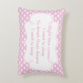 Girl Teddy Bär und Herz Dekokissen (Rückseite(Vertikal))