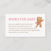 Girl Teddy Bear Babydusche Bücher für Babyfütterun Begleitkarte (Vorderseite)