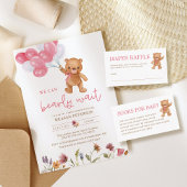 Girl Teddy Bear Babydusche Bücher für Babyfütterun Begleitkarte