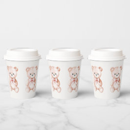 Girl Teddy Bear Babydusche Pappbecher