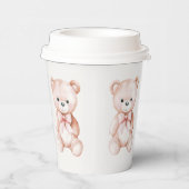 Girl Teddy Bear Babydusche Pappbecher (Rechts)