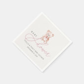 Girl Teddy Bear Babyduschpapier Serviette (Ecke)