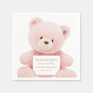 Girl Teddy Bear Babyduschpapier Serviette