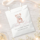 Girl Teddy Bear Danke Baby Dusche Geschenktütchen (Ausgeschnitten)
