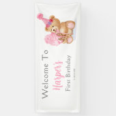 Girl Teddy Bear Ice Creme Banner (Vertikal)