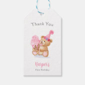 Girl Teddy Bear Ice Creme Geschenkanhänger (Vorderseite)