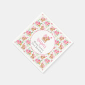 Girl Teddy Bear Ice Creme Muster Serviette (Ecke)