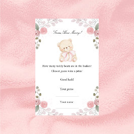 Girl Teddy Bear rät wie viele Baby Showspiele