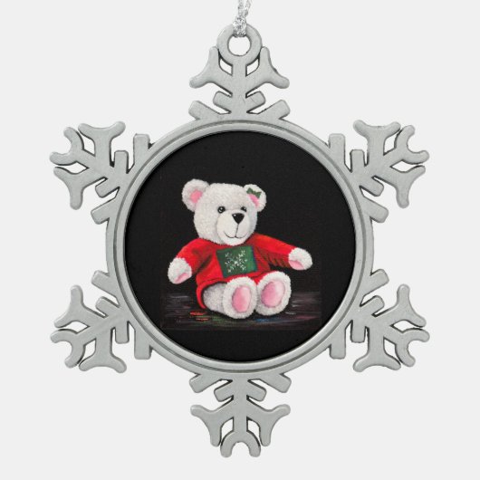 Girl Teddybear Christmas Ornament (Vorderseite)