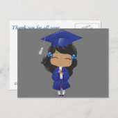 Girl-thank you card-Skala Postkarte (Vorne/Hinten)