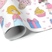 Girl Things Geschenkpapier (Rolleneckpunkt)