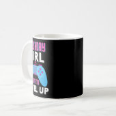 Girl Time to level up Video Game Birthday Gift Gif Kaffeetasse (Vorderseite Links)