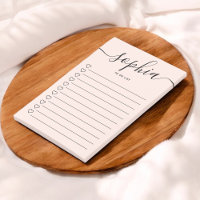 Girl To Do List Monogram Calligraphy Pink