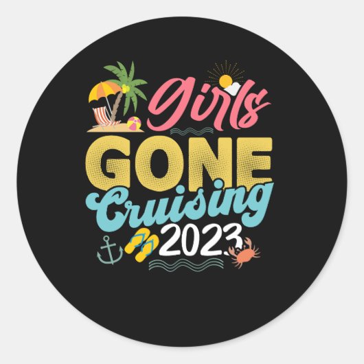 Girl Tour Vacchini Gebäudes Schifffahrtsgesellscha Runder Aufkleber (Vorderseite)