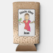 Girl Trip Funny Sprichwort Glam Spaß Cartoon Selters Dosenkühler (Rückseite)