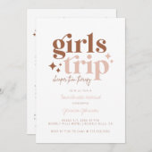 Girl Trip + Itinerary Combo Einladung (Vorne/Hinten)