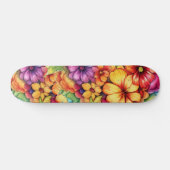 Girl Tropical Floral Skateboard (Horizontal)