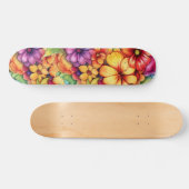 Girl Tropical Floral Skateboard (Horizontal)
