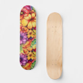 Girl Tropical Floral Skateboard (Vorderseite)