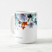 Girl Tropical Foliage Pattern Kaffeetasse (Vorderseite Links)