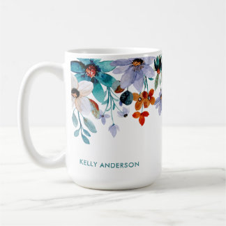 Girl Tropical Foliage Pattern Kaffeetasse