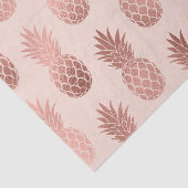 Girl Tropical Rose Goldenes Ananas Muster Seidenpapier (Ausschnitt)