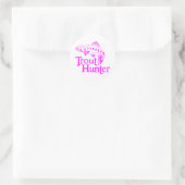 GIRL TROUT HUNTER RUNDER AUFKLEBER (Tasche)