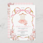 Girl Tutu Begeisterte Baby Dusche Einladung (Vorne/Hinten)