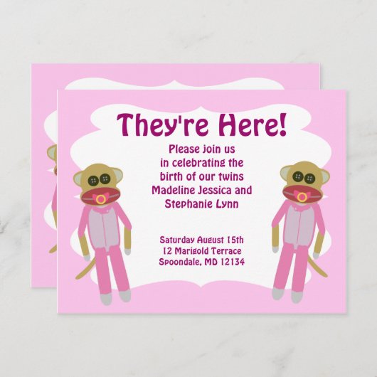 Girl Twins Dusche oder Ankündigung (Vorne/Hinten)