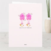 Girl Twins Glückwunsch Karte (Rückseite)