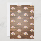 Girl Twins Rustic Happy Camper Geburtstag Einladung (Rückseite)