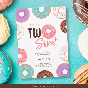 Girl Two Sweet 2. Geburtstag Einladung