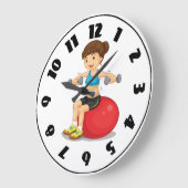 Girl-Übungen mit der Wägeuhr Große Wanduhr (Winkel)