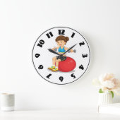 Girl-Übungen mit der Wägeuhr Große Wanduhr (Zuhause)