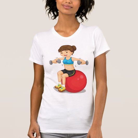 Girl-Übungen mit Weichteilweibchen T - Shirt (Vorderseite)