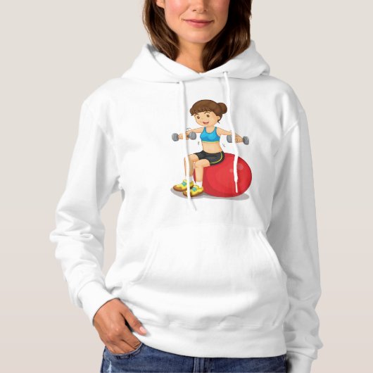 Girl-Übungen mit Weizen Frauen Hoodie (Vorderseite)