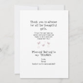 Girl Ultrasound Butterfly Funny Baby Danke (Rückseite)