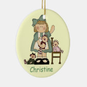 Girl- und Dollies-Ornament Keramikornament (Rechts)