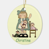 Girl- und Dollies-Ornament Keramikornament (Links)