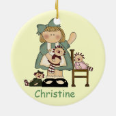 Girl- und Dollies-Ornament Keramikornament (Hinten)