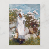 Girl und Laurel Winslow Homer Postkarte (Vorderseite)