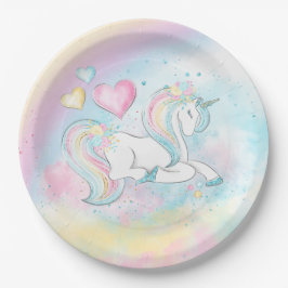 Girl Unicorn Baby Duschpapier Teller