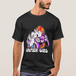 Girl Unicorn Gaming Niedliches Videospiel Lover Co T-Shirt