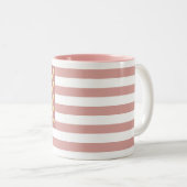 Girl US Flag Blush Pink Patriotic Zweifarbige Tasse (VorderseiteRechts)
