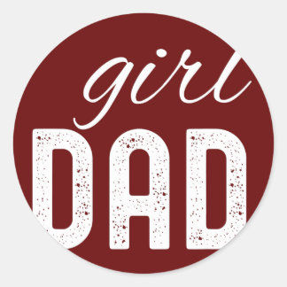 Girl Vater Vatertag Grillen Runder Aufkleber