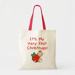 Girl Very First Christmas Tshirts and Gifts Tragetasche