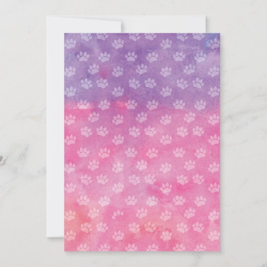 Girl Vet Birthday Party Einladung (Rückseite)