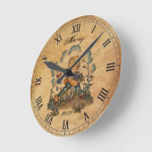 Girl Vintag Runde Wanduhr (Winkel)