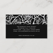 Girl Vintage Black Rose Business Card Visitenkarte (Rückseite)